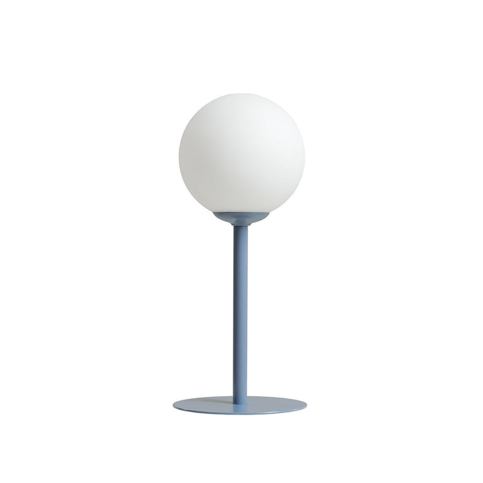 Lampe de table avec globe en verre bleu Poudré