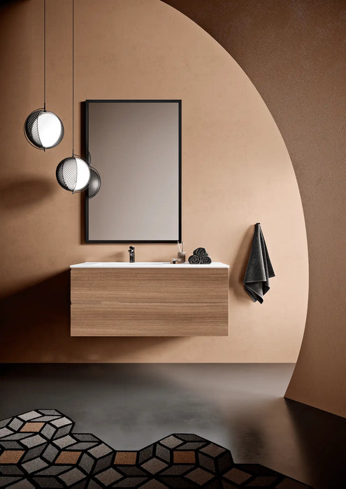 Meuble suspendu salle de bains + lavabo céramique - GIO