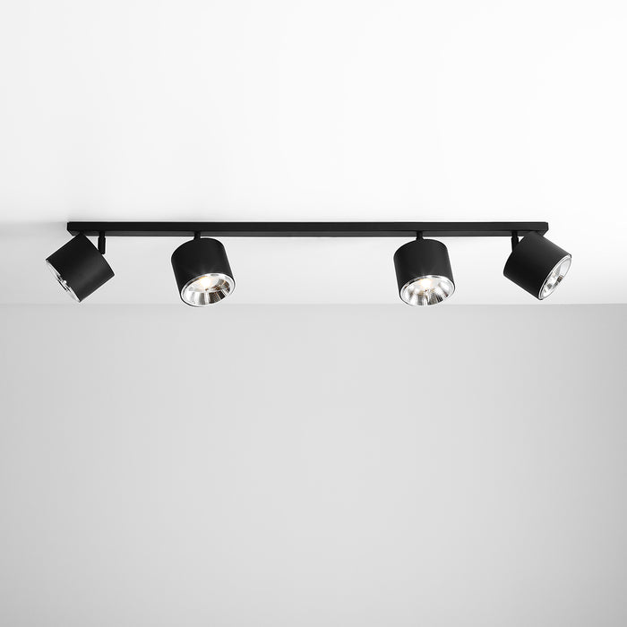Plafonnier design moderne en métal noir