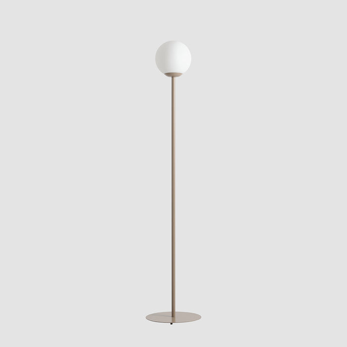 Lampadaire métal et verre Pinne Beige H 162 cm - Aldex
