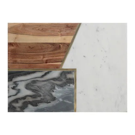 Planche en bois d'acacia, marbre et pierre - Typhoon