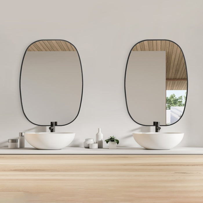Miroir VINATGE en métal noir 60x90 cm