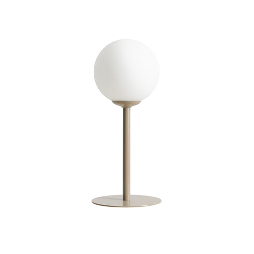 Lampe de table beige avec globe opale décoration intérieur moderne 