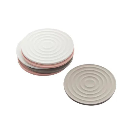 Set de 6 sous-verres en silicone 3 couleurs ø 10cm