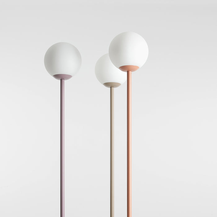 Lampadaire métal et verre Pinne Corail H 162 cm - Aldex