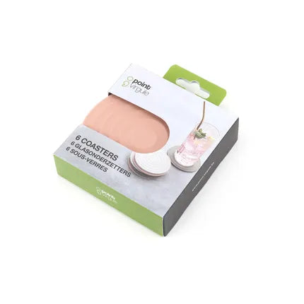 Set de 6 sous-verres en silicone 3 couleurs ø 10cm
