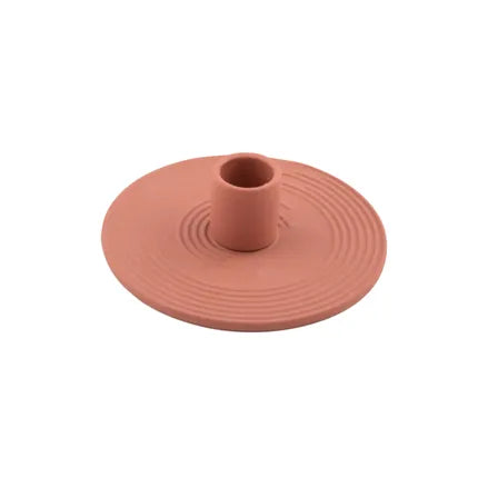 Bougeoir vieux rose pour chandelle 