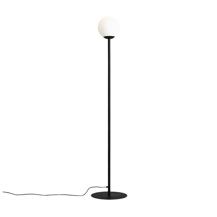 Lampadaire métal et verre Pinne Noir H 162 cm- Aldex