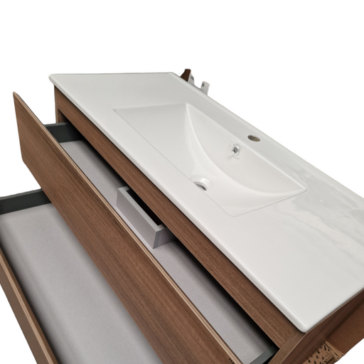 Meuble suspendu salle de bains + lavabo céramique - GIO