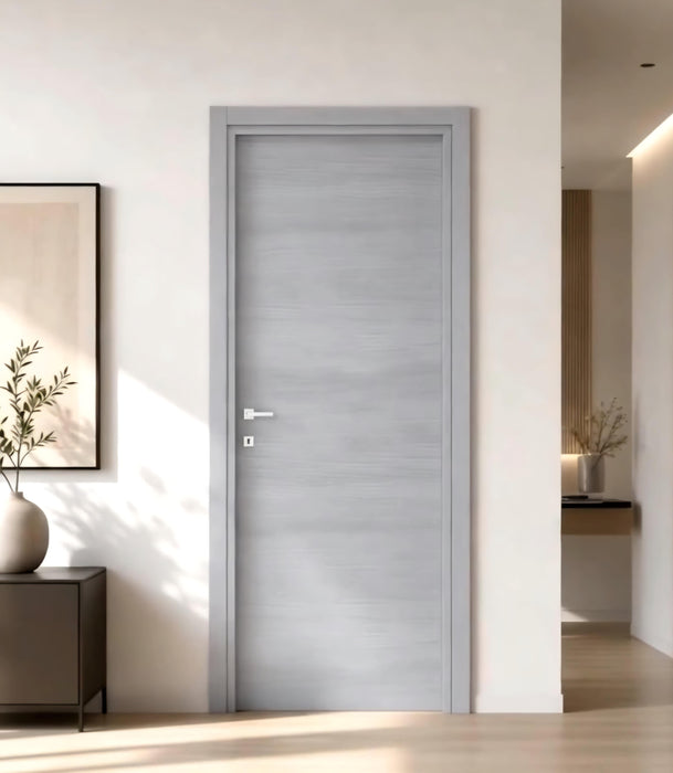 Bloc-porte fin de chantier START Chêne Gris, H.204 l.73cm, réversible