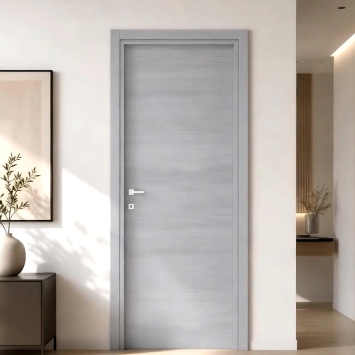Bloc-porte fin de chantier START Chêne Gris, H.204 l.73cm, réversible