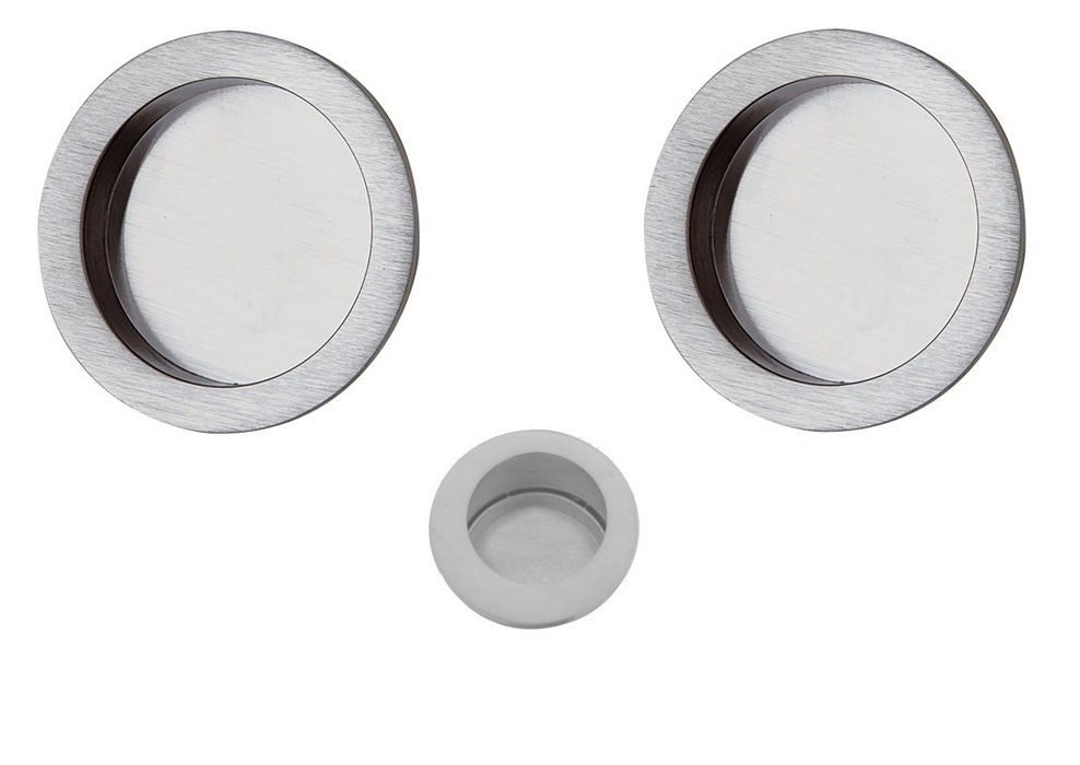 Kit Tirage Porte Coulissante Chrome Satiné