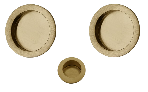 Kit Tirage Porte Coulissante Effet Laiton Satiné