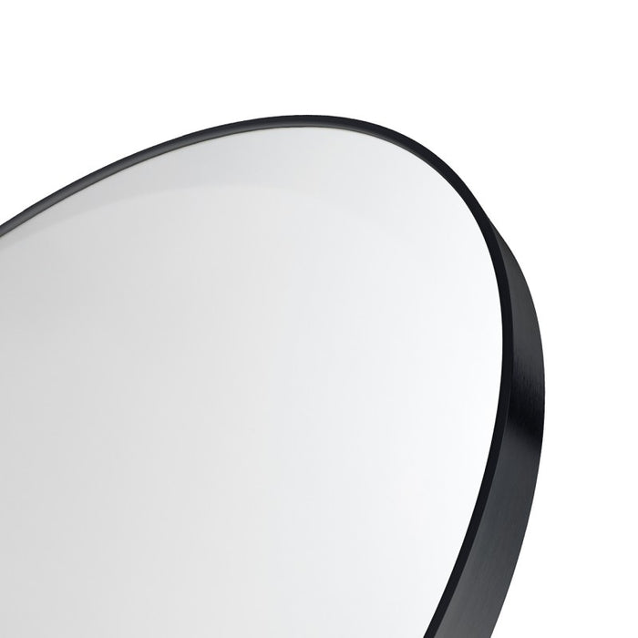 Miroir rond LOFT en métal noir D80
