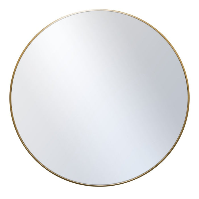 Miroir rond LOFT en métal doré D80