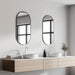 Miroir noir ovale 