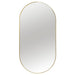 Miroir cadre métal doré ovale 