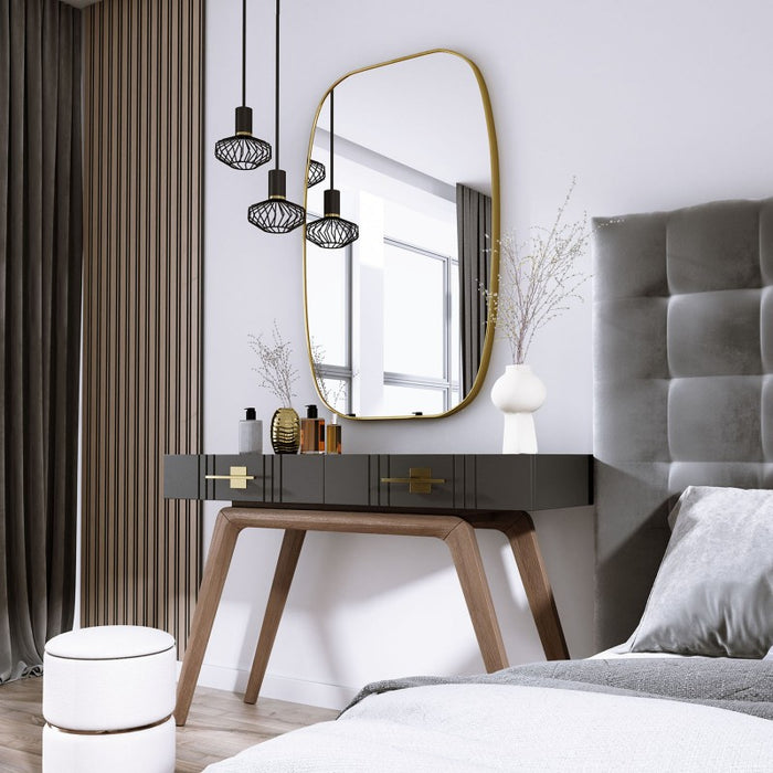 Miroir VINTAGE en métal doré 60x90 cm