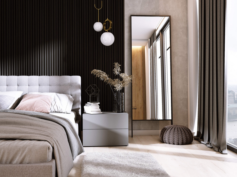 Panneaux muraux haut de gamme OLMO - Black - Set de 19 lames + profil de finition droite et gauche