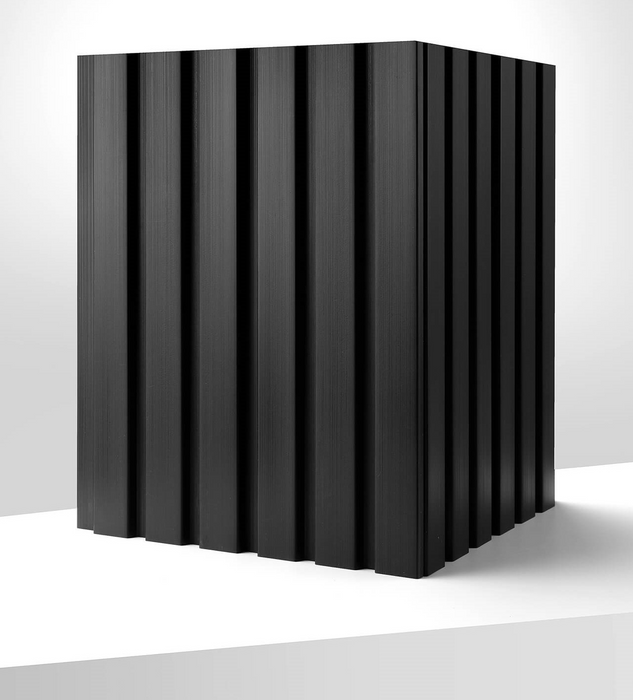 Panneaux muraux haut de gamme OLMO - Black - Set de 19 lames + profil de finition droite et gauche