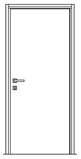 Bloc-porte Palière Thermique avec seuil START Blanc Lisse, serrure 3 points, H.204 l.83cm