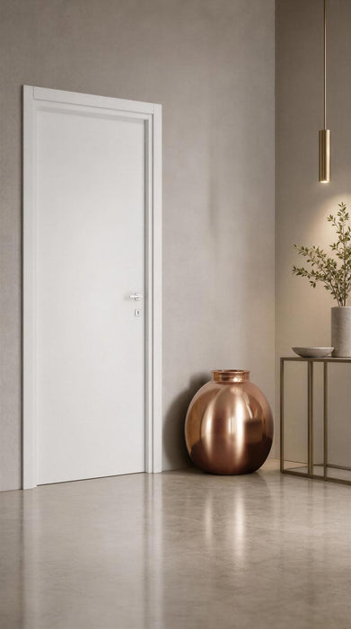 Bloc-porte fin de chantier START Blanc Lisse, H.204 l.73cm, réversible