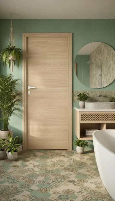 Bloc-porte fin de chantier START Chêne Naturel, H.204 l.83cm, réversible