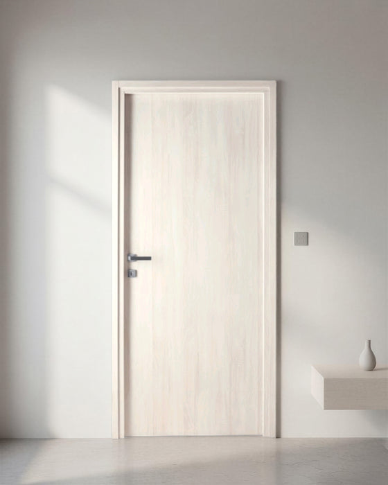 Bloc-porte fin de chantier Essence Blanc Latte, H.204 l.83cm, réversible
