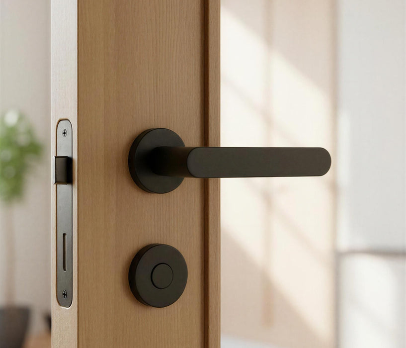 Poignée de porte Moon Noir Mat - à clé