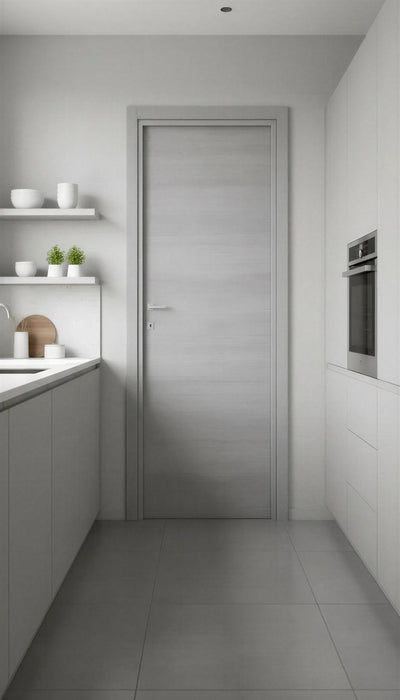 Bloc-porte fin de chantier START Chêne Gris, H.204 l.73cm, réversible
