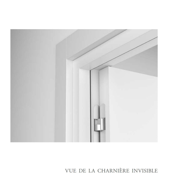 Bloc-porte fin de chantier START Noyer, H.204 l.73cm, réversible + Poignée Tiffanis Nero Offerte