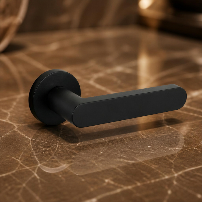 Poignée de porte Moon Noir Mat - à condamnation