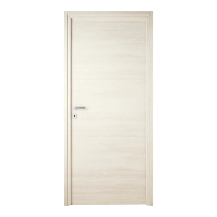 Bloc-porte fin de chantier Equilibre Latte, H.204 l.73cm, réversible
